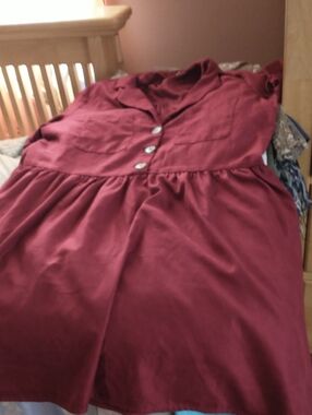 Red Button Mini Dress